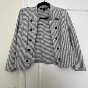 Tommy Hilfiger Women's Gray Striped Blazer